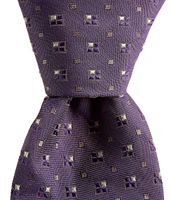 Cremieux Diamond Neat Print 3 1/4#double; Silk-Blend Tie