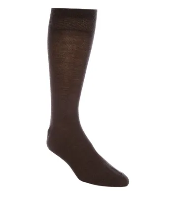 Cremieux Flat Knit Solid Crew Dress Socks