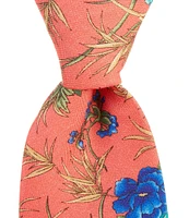 Cremieux Floral 3 1/4#double; Woven Silk Tie