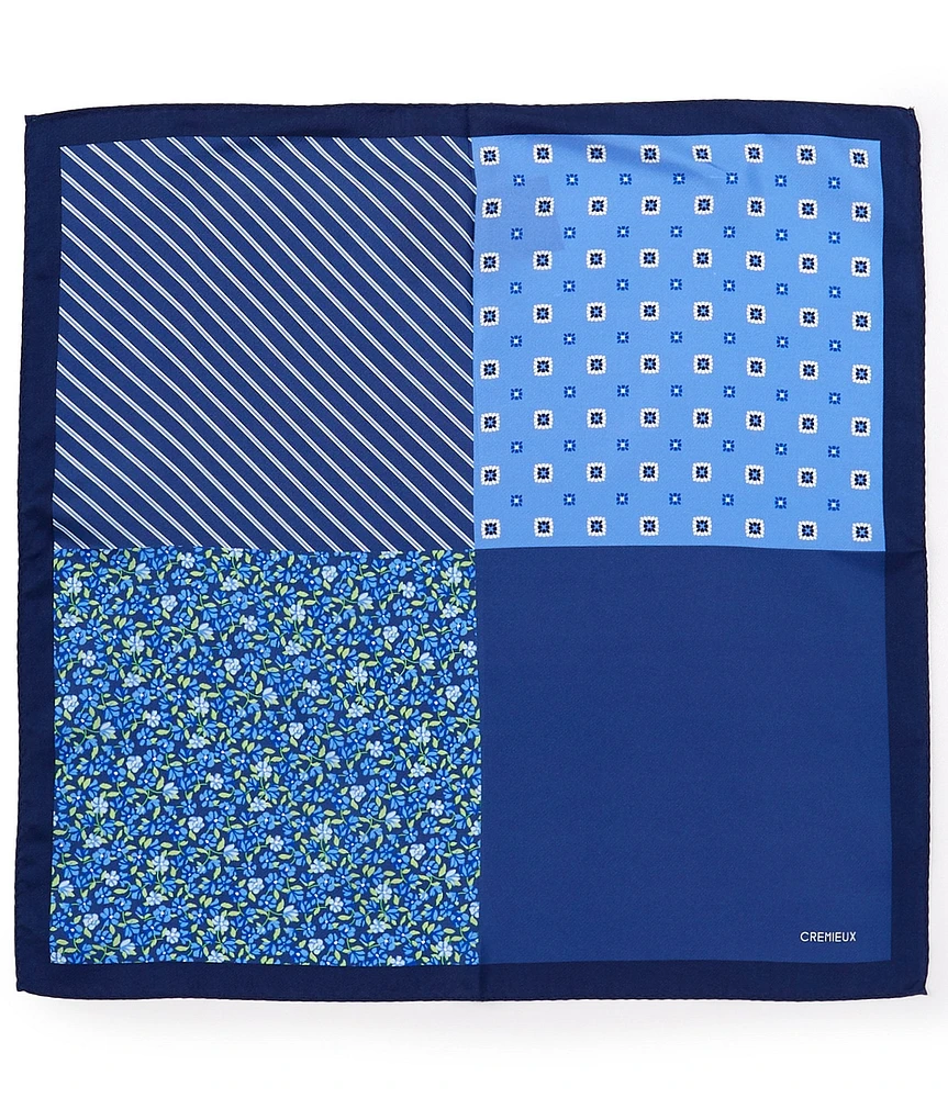 Cremieux Floral Neat Silk Pocket Square