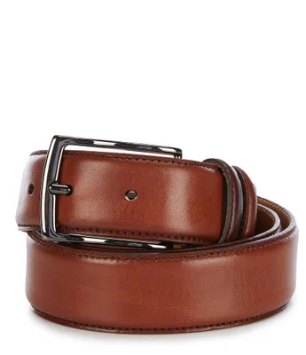 Cremieux Hand-Burnished Leather Dress Belt