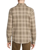 Cremieux Herbisse Jaquard Plaid Coatfront Knit Long Sleeve Woven Shirt