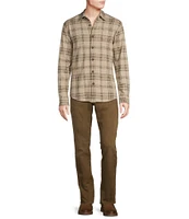 Cremieux Herbisse Jaquard Plaid Coatfront Knit Long Sleeve Woven Shirt