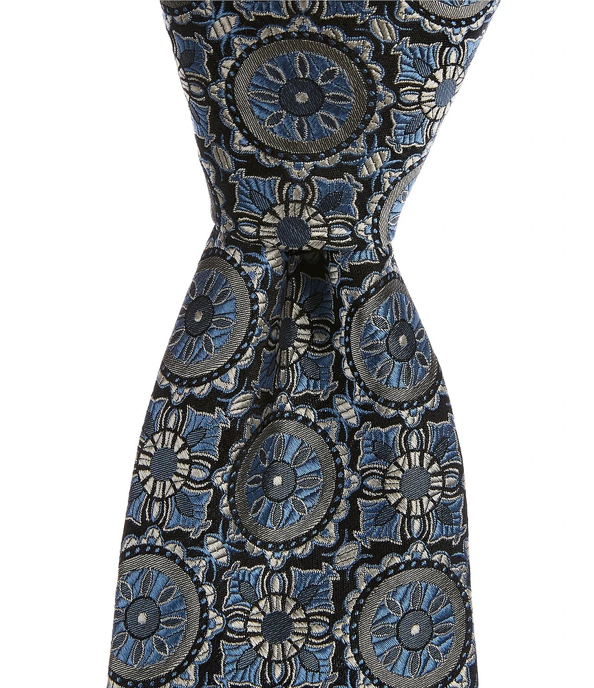 Cremieux High Grand Medallion 3 3/8#double; Woven Silk Tie