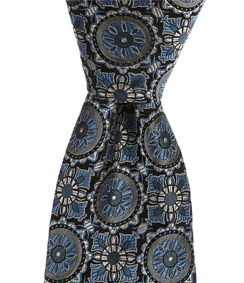 Cremieux High Grand Medallion 3 3/8#double; Woven Silk Tie