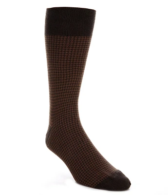 Cremieux Houndstooth Calf Length Socks