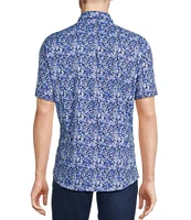 Cremieux Jeans Big & Tall Premium Denim Abstract Print Short Sleeve Woven Shirt