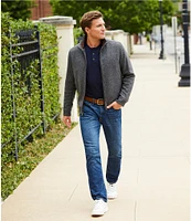 Cremieux Premium Denim Relaxed Straight Fit Medium Wash Stretch Jeans