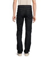 Premium Denim Relaxed Straight Fit Dark Wash Stretch Jeans