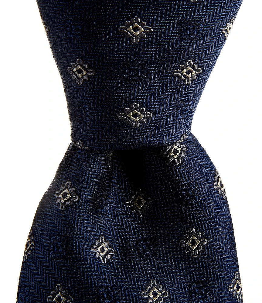 Cremieux Jones Medallion Print 3#double; Silk Tie