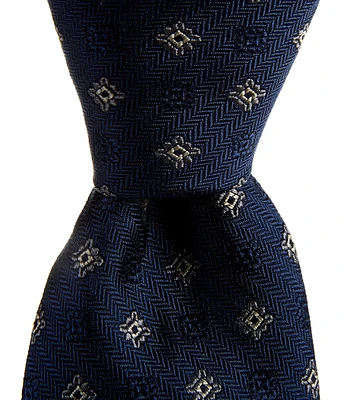 Cremieux Jones Medallion Print 3#double; Silk Tie