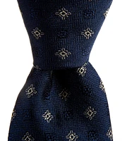 Cremieux Jones Medallion Print 3#double; Silk Tie