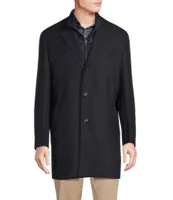 Cremieux Long Sleeve Wool-Blend Top Coat