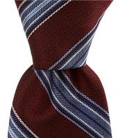 Cremieux Many Stripes 3 1/4#double; Woven Silk Tie