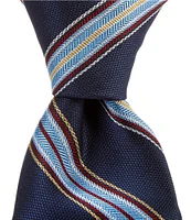 Cremieux Many Stripes 3 1/4#double; Woven Silk Tie