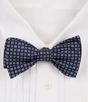 Cremieux Micro Medallion Print Silk Bow Tie