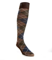 Cremieux Mille Argyle Over The Calf Dress Socks