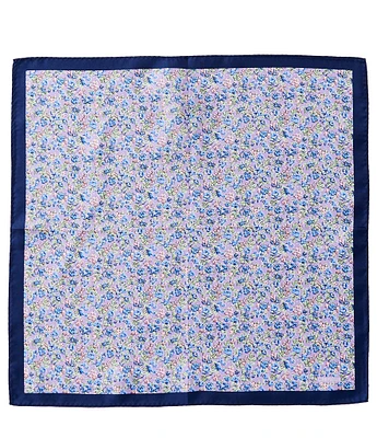 Cremieux Mini Flowers Woven Silk Pocket Square