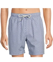 Cremieux Mini Geo 6#double; Inseam Swim Trunks