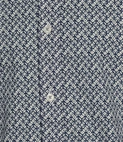 Cremieux Premium Denim Mini Geometric Print Stretch Long Sleeve Woven Shirt