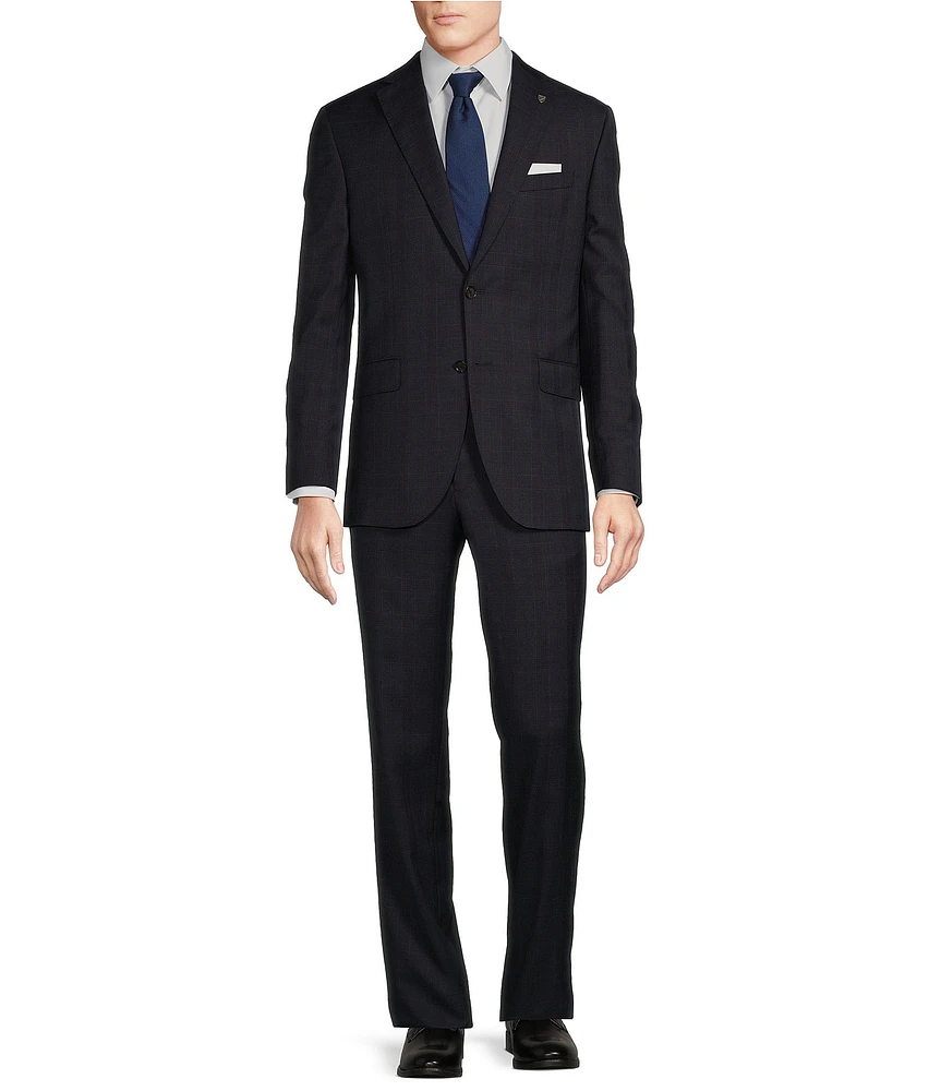 Cremieux Modern Fit Flat Front Tonal Plaid 2-Piece Suit