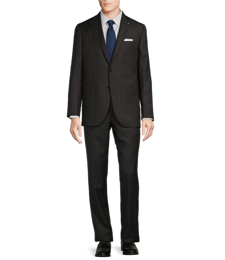 Cremieux Modern Fit Flat Front Stripe 2-Piece Suit