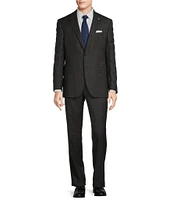 Cremieux Modern Fit Flat Front Windowpane 2-Piece Suit