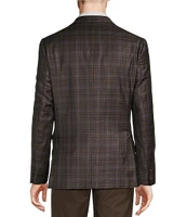 Cremieux Modern Fit Multi Dark Plaid Pattern Sport Coat