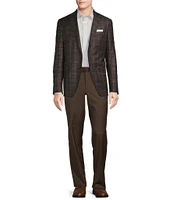 Cremieux Modern Fit Multi Dark Plaid Pattern Sport Coat