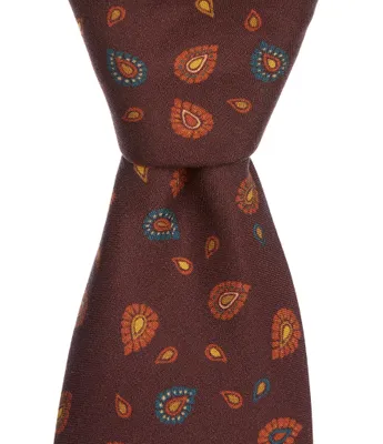 Cremieux Multi Mini Pine Print 3 1/4#double; Silk Tie