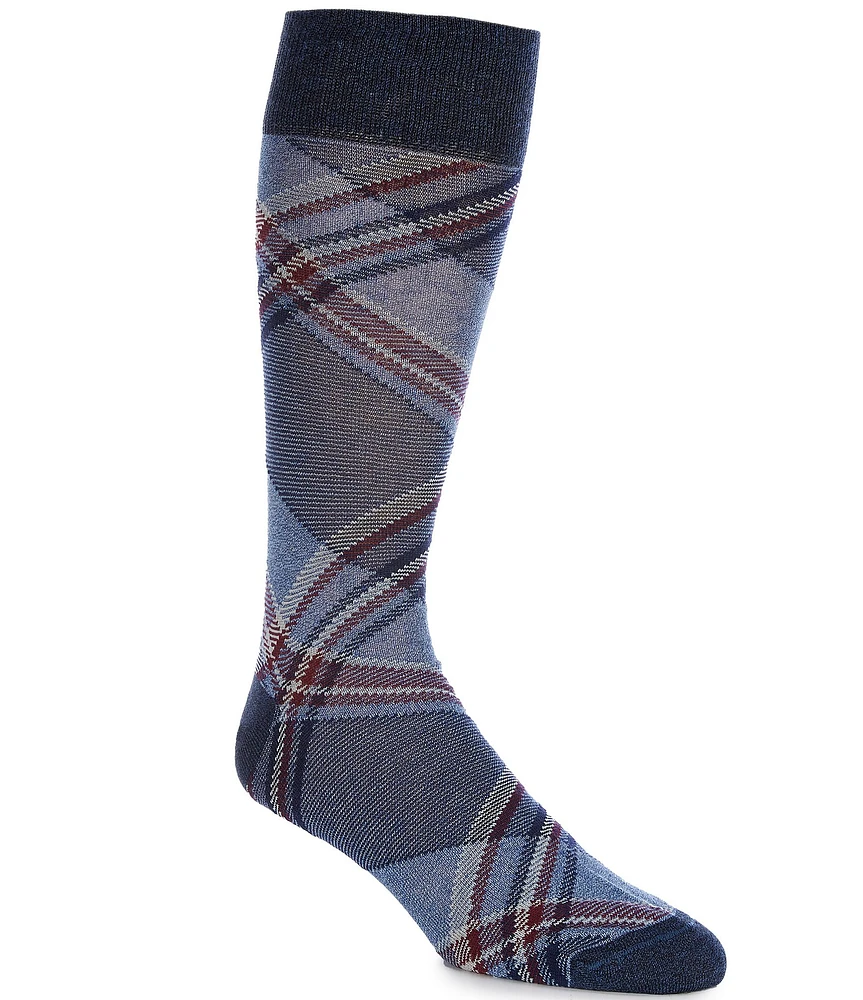 Cremieux Open Plaid Crew Dress Socks