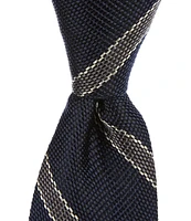 Cremieux Outlined Stripe 3#double; Silk Tie