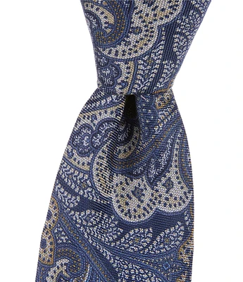 Cremieux Paisley Print 3#double; Cotton/Silk Tie