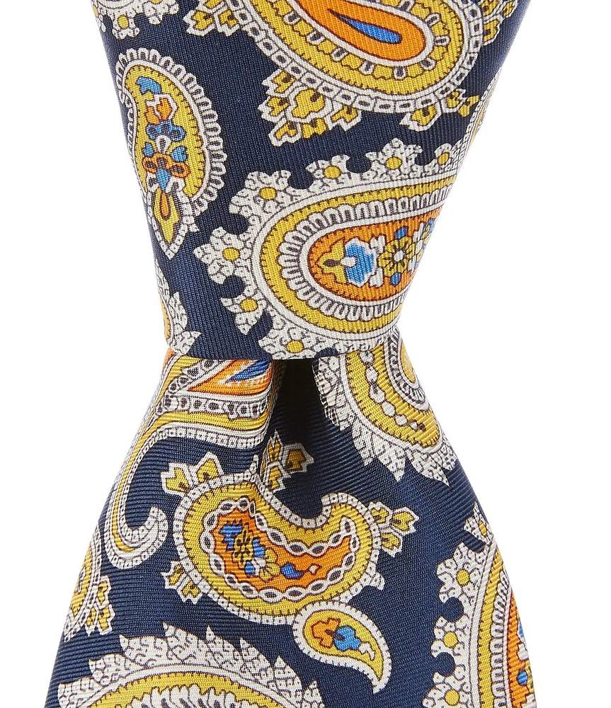 Cremieux Paisley Printed 3 1/8#double; Woven Silk Tie