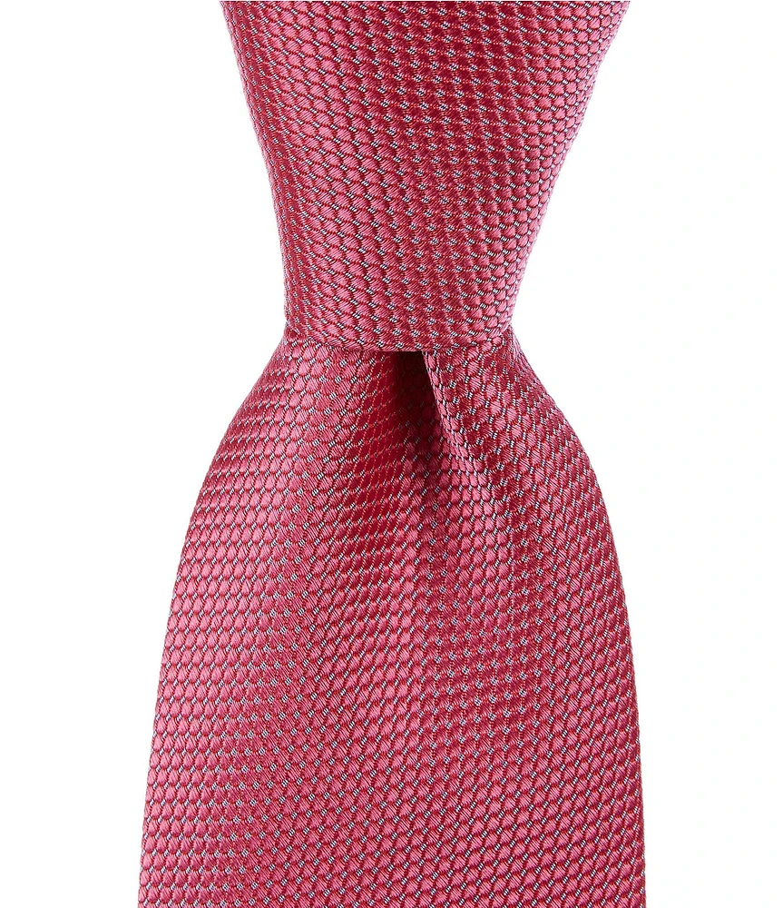 Cremieux Pindotted Nonsolid 3#double; Woven Silk Tie