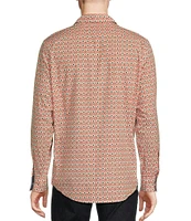 Cremieux Premium Denim Big & Tall Geo Print Stretch Long Sleeve Woven Shirt