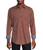 Cremieux Premium Denim Big & Tall Small Paisley Stretch Long Sleeve Woven Shirt