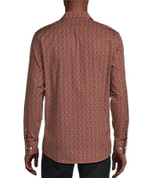 Cremieux Premium Denim Big & Tall Small Paisley Stretch Long Sleeve Woven Shirt