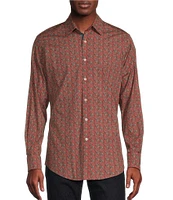 Cremieux Premium Denim Big & Tall Small Paisley Stretch Long Sleeve Woven Shirt