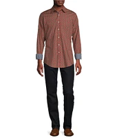 Cremieux Premium Denim Big & Tall Small Paisley Stretch Long Sleeve Woven Shirt