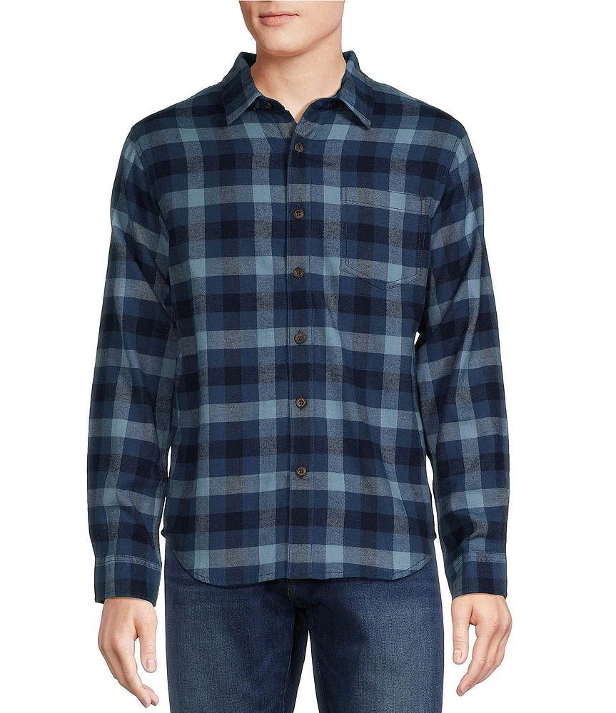 Cremieux Premium Denim Buffalo Plaid Long Sleeve Woven Shirt