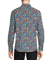 Cremieux Premium Denim Geometric Print Long Sleeve Woven Shirt