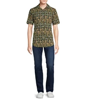 Cremieux Premium Denim Modern Paisley Print Short Sleeve Woven Shirt