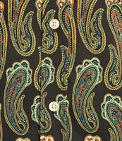 Cremieux Premium Denim Modern Paisley Print Short Sleeve Woven Shirt