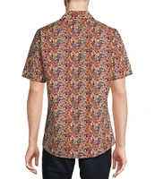 Cremieux Premium Denim Modern Paisley Print Stretch Short-Sleeve Woven Shirt