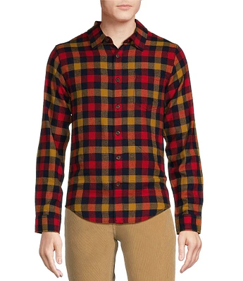 Cremieux Premium Denim Plaid Long Sleeve Woven Shirt