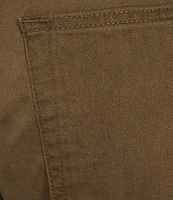 Premium Denim Relaxed Straight Fit Dark Brown Stretch Jeans