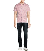 Cremieux Premium Denim Skull Stripe Coat Front Knit Shirt