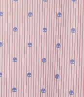 Cremieux Premium Denim Skull Stripe Coat Front Knit Shirt