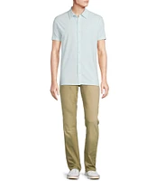 Cremieux Premium Denim Solid Coat Front Knit Shirt